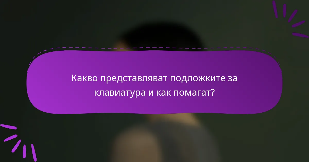 Какво представляват подложките за клавиатура и как помагат?